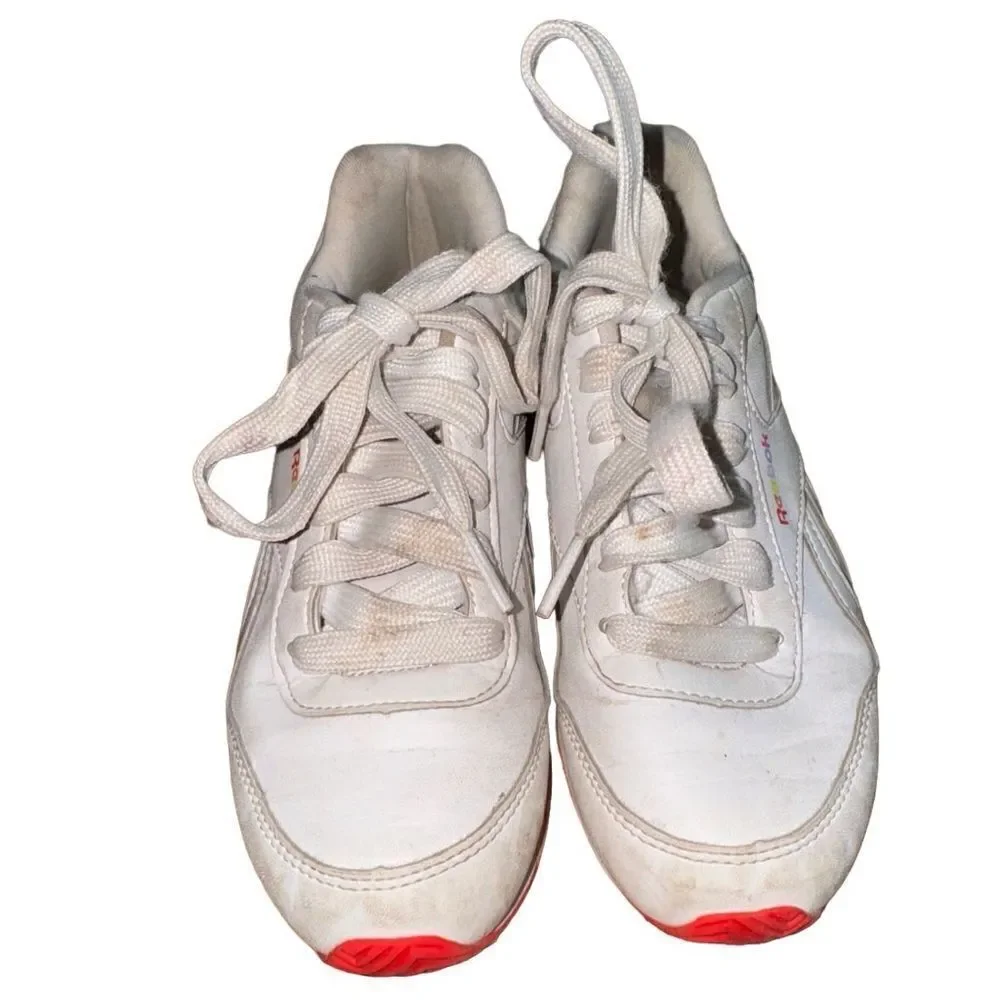 Reebok Royal CL Rainbow Sole Sneaker Tennis Shoes - Size 2 Kids